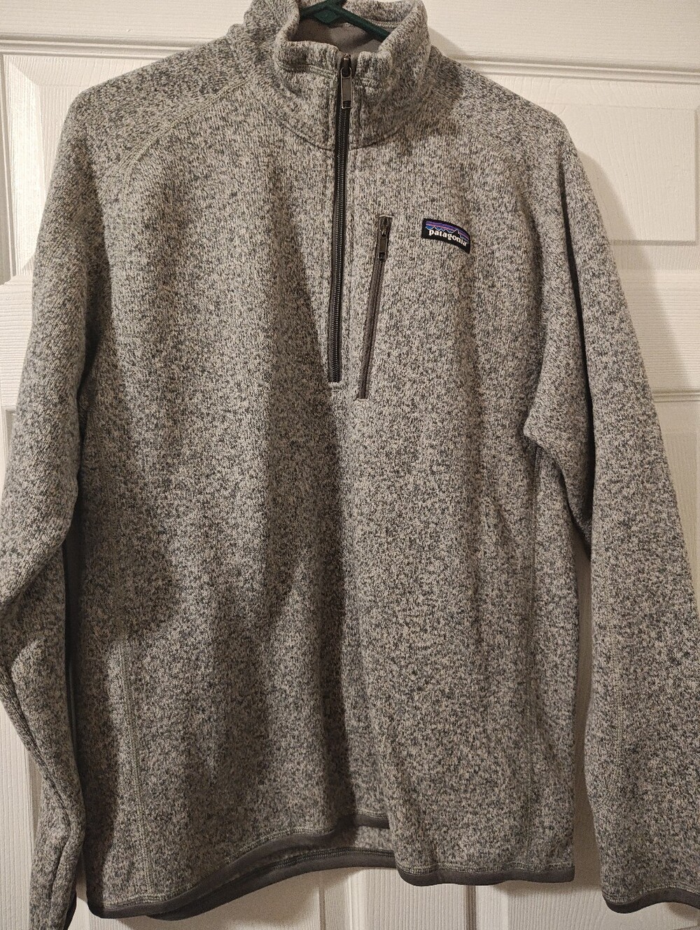 Like New Patagonia Better Sweater Men’s Heather Gray Quarter-Zip Fleece Pullover